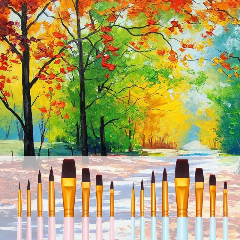 8 قطع قسط فرشاة الطلاء برو فرشاة الطلاء مثالية DIY بها بنفسك اللوحة المائية