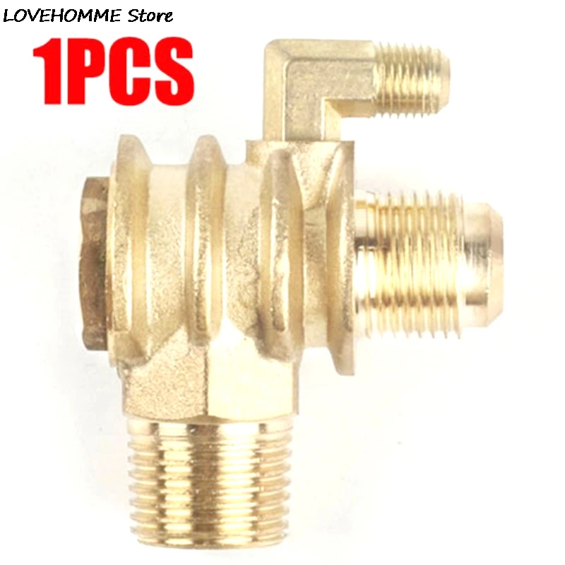 3-Port Check Valves One Way Male-Threaded Workshop Air Compressor 20*19*10mm