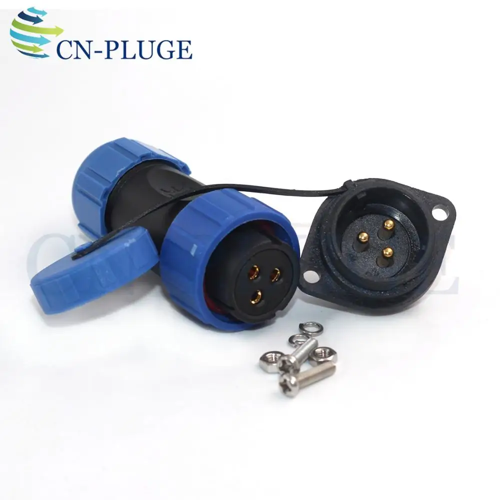 SP2110/S SP2113/P 3 pin Waterproof Aviation Wire Connector,Industrial Power Panel Mount Connector Male Socket Female Plug IP68