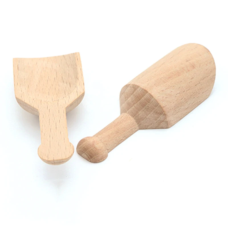 Laundry Detergent Powder Spoon Kitchen Utensils Mini Wooden Scoops Bath Salt Spoon Candy Flour Spoon Scoops Bath Shower SPA Tool