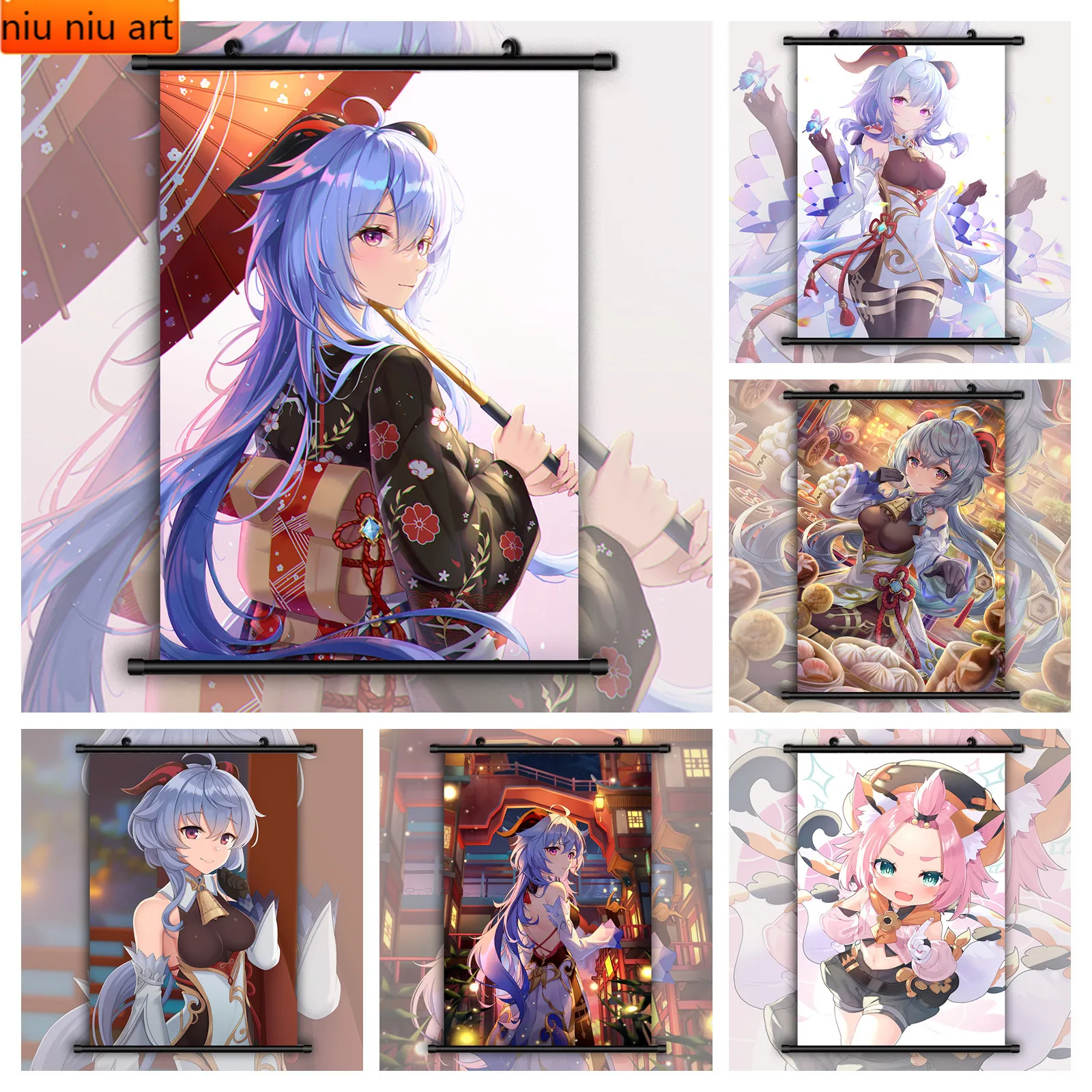 Genshin Impact Ganyu Diona Animation Diamond Thorn Diamond Mosaic Diamond Painting Cross Stitch Kits Home Decoration