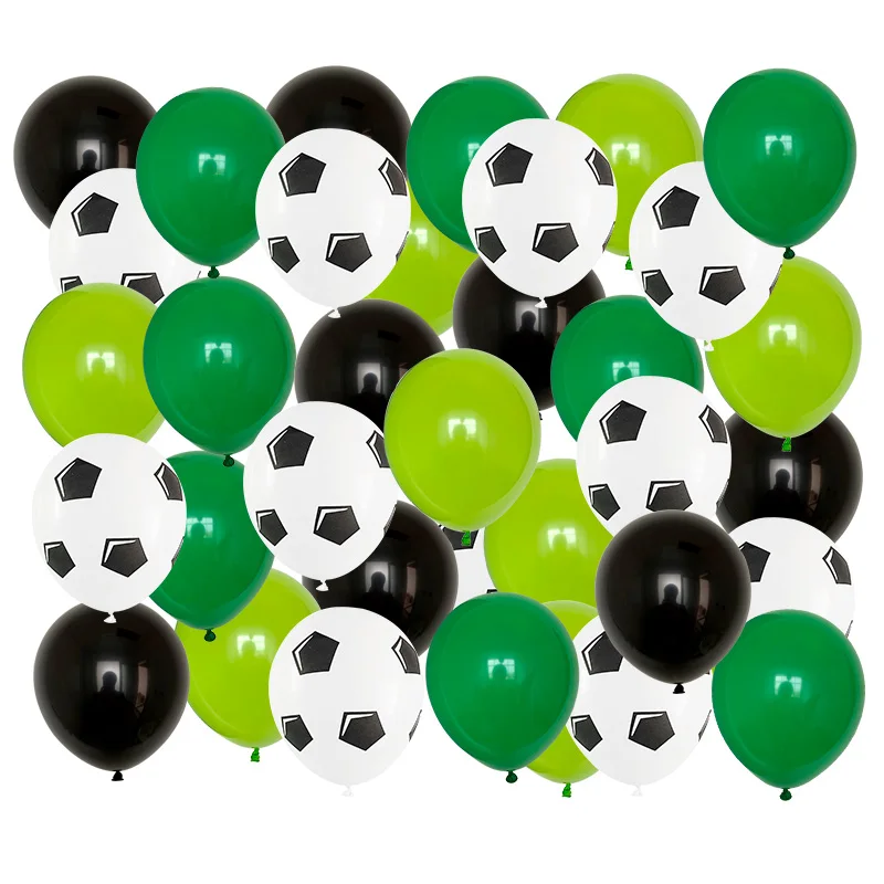 40pcs 12 inch Thicken Soccer Balls Football Latex Balloons Birthday Party Decoration Kids Children\'s Toys Football Theme Party