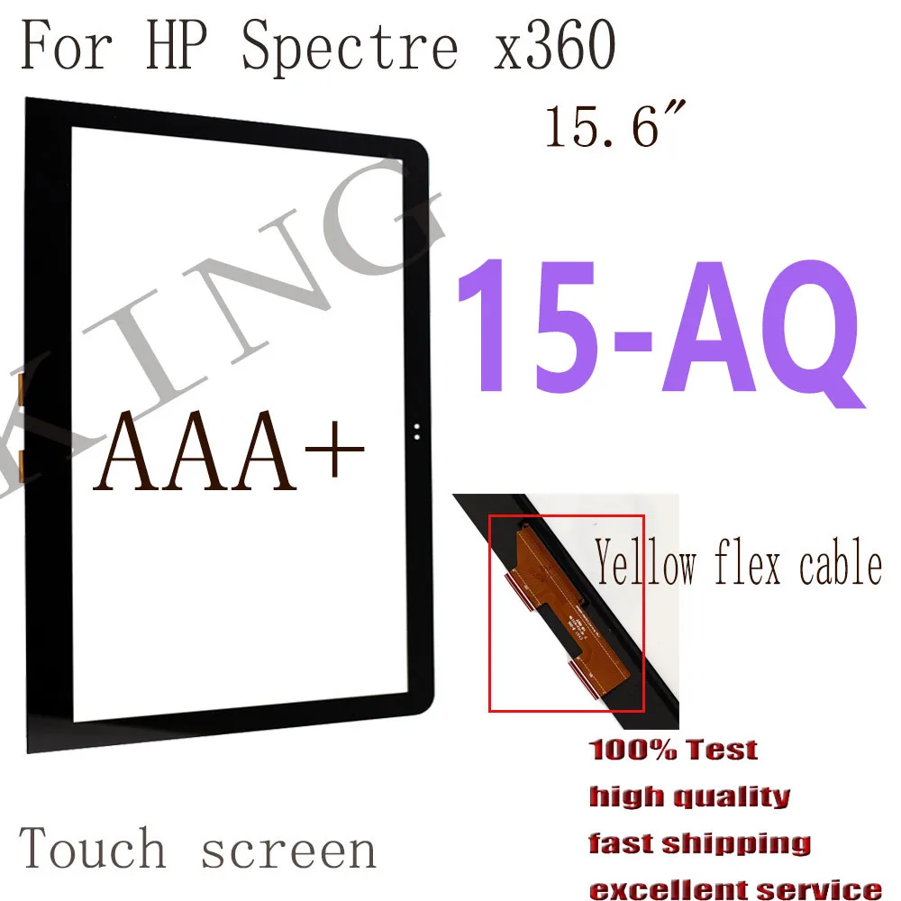 

15.6 Inch For HP Spectre x360 15 AQ 15-AQ Touch Screen Digitizer Sensor Outer Glass Panel Glass Replacement for HP 15-AQ Touch