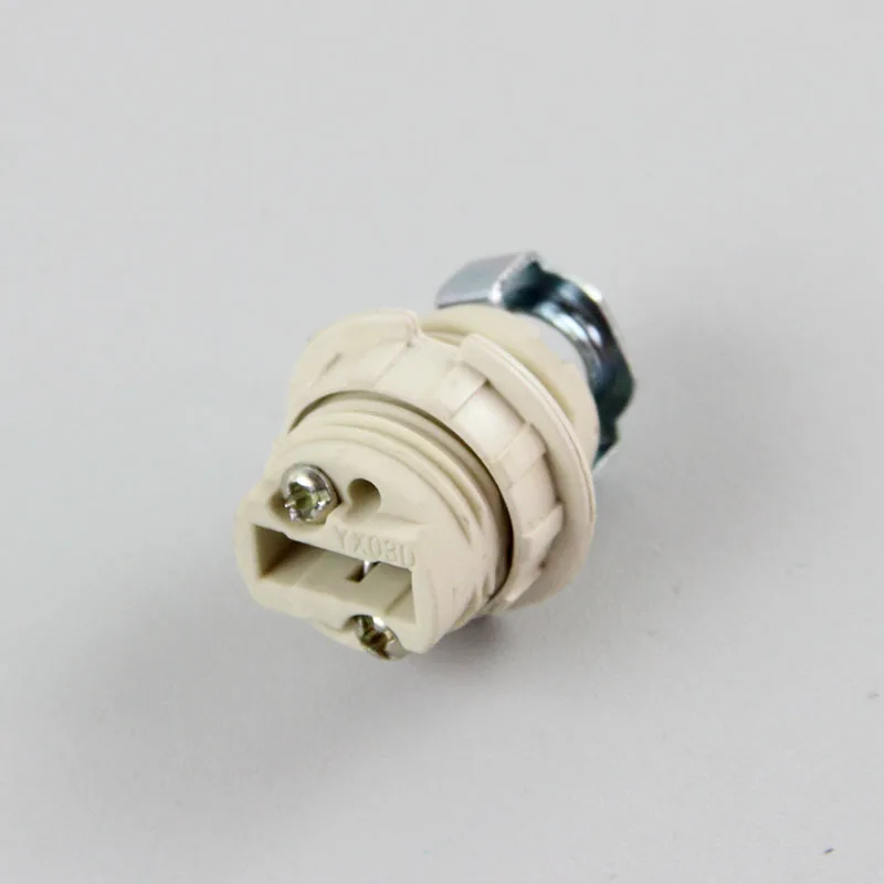 Casquillo de bombilla G9, soporte de Base de lámpara de cerámica y anillo de plástico