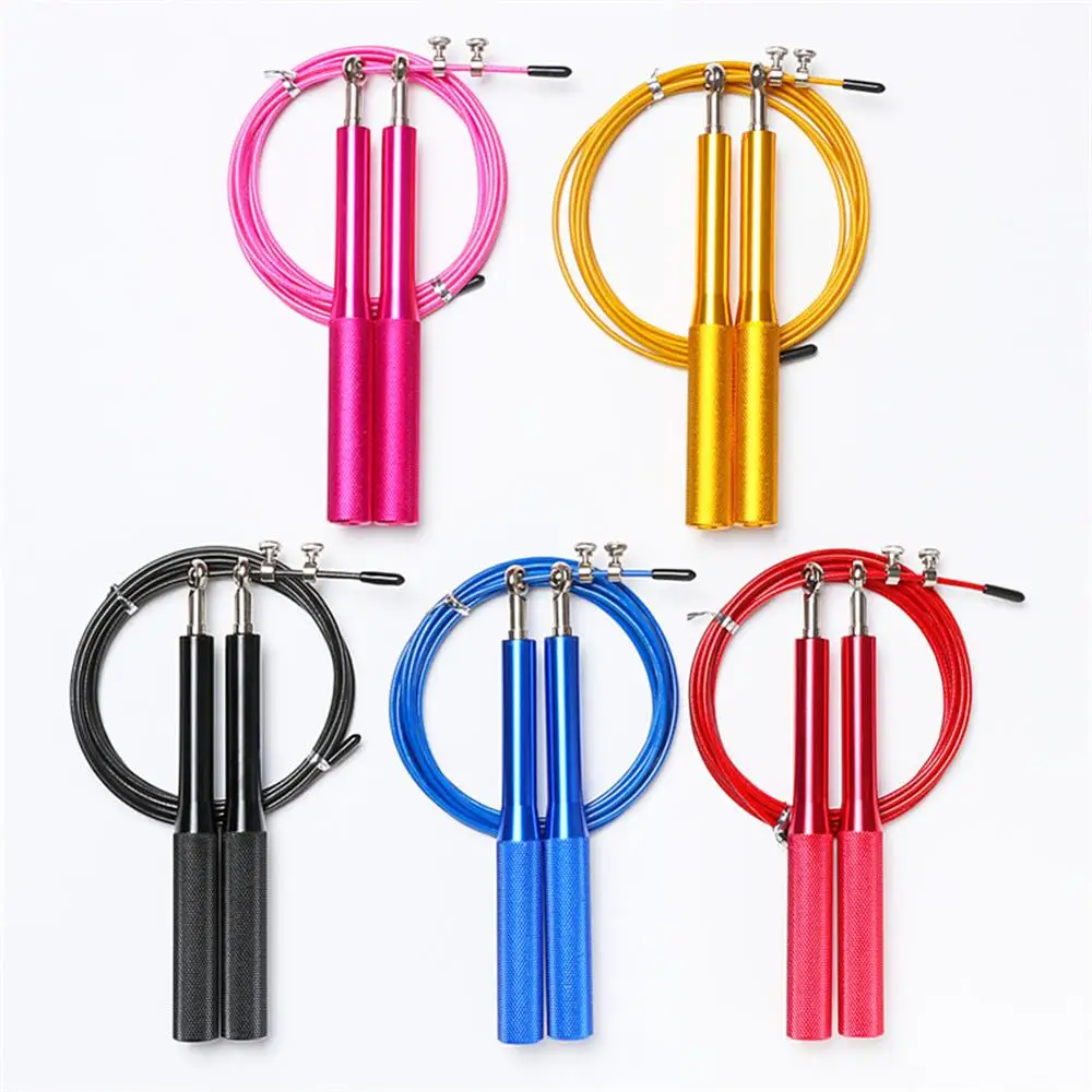 Stainless Steel Jump Rope, Metal Handle, Rapid Speed Skipping Rope, Gym Fitness Training, Weight Loss, 2.8m, THANKSLEE