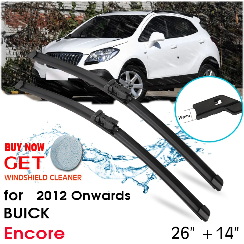 

Car Blade Front Window Windshield Rubber Silicon Refill Wiper For Buick Encore 2012 Onwards LHD / RHD 26"+14" Car Accessories