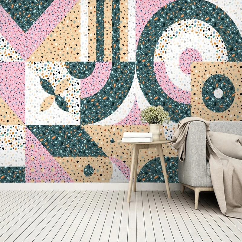 Custom Any Size 3D Self-Adhesive Wallpaper Modern Minimalist Abstract Background Wall Fresco Papel De Parede Sticker Painting