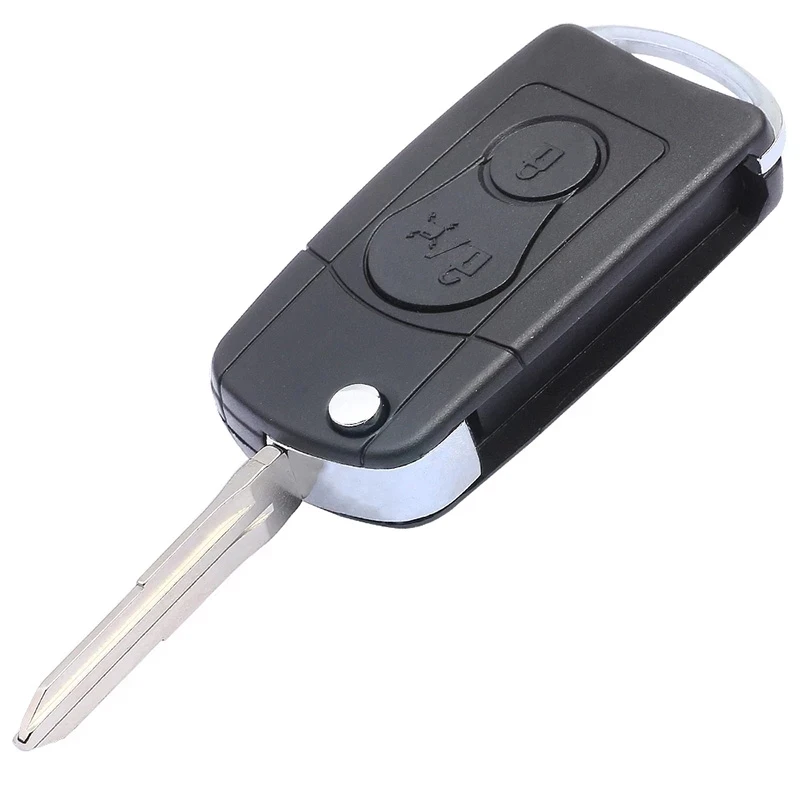 KEYECU Modified Flip Remote Car Key With 2 Buttons 315MHz / 433.92MHz / 447MHz 4D60 Chip Fob for Ssangyong Actyon Kyron Rexton