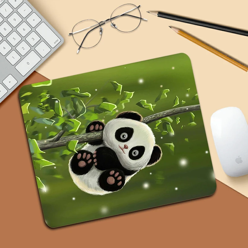 Panda bonito animal pequeno computador mousepad gamer acessórios para pc gamer completo barato jogo teclado almofada do mouse almofadas de mesa