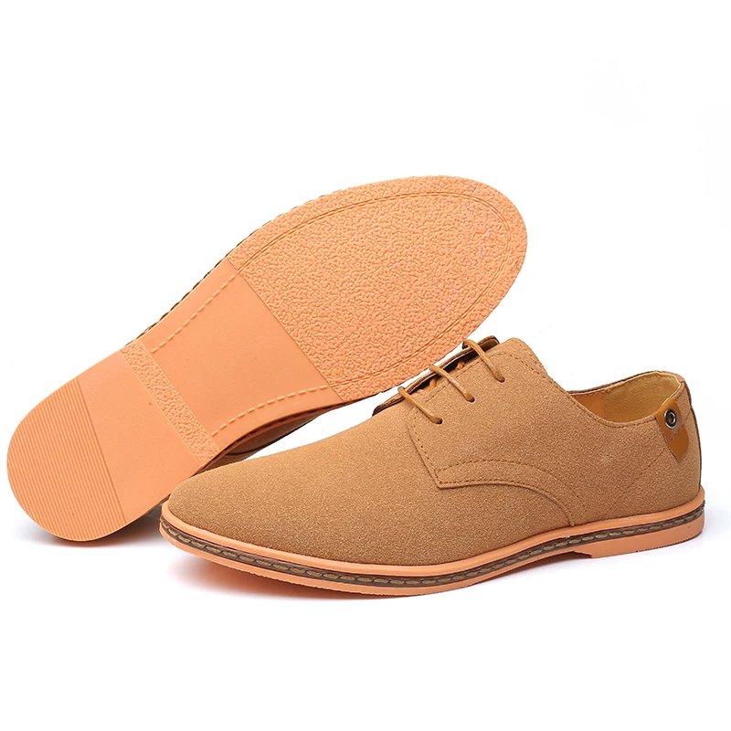 Spring New Brand 2021 Summer Suede Leather Men Shoes Oxford Casual Classic Sneakers For Male Comfortable Footwear Big Size 38-46