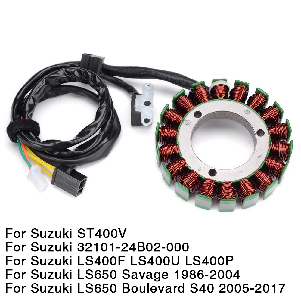 For Suzuki LS650 Savage LS 650 Boulevard S40 ST400V LS400F LS400U LS400P 32101-24B02-000 Motorcycle Coil Ignition Stator Magneto