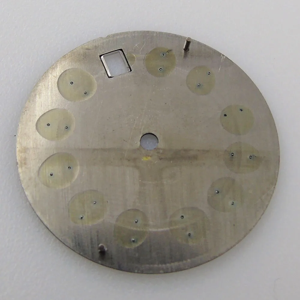 Riparazione parti orologio da polso 29mm nero Sterile quadrante lancette verde luminoso con datario