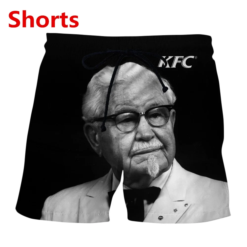 New kfc Colonel Funny 3D Print Causal Clothing Fashion Men Women Hip Hop Shorts Plus size S-7XL men casual shorts