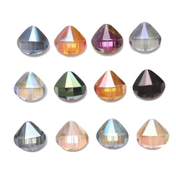 10Pcs Austrian Glass Flat Bead Heart Shape 20mm Crystal Faceted Beads Natural Stone Beading DIY Making Charms Earing Accessories
