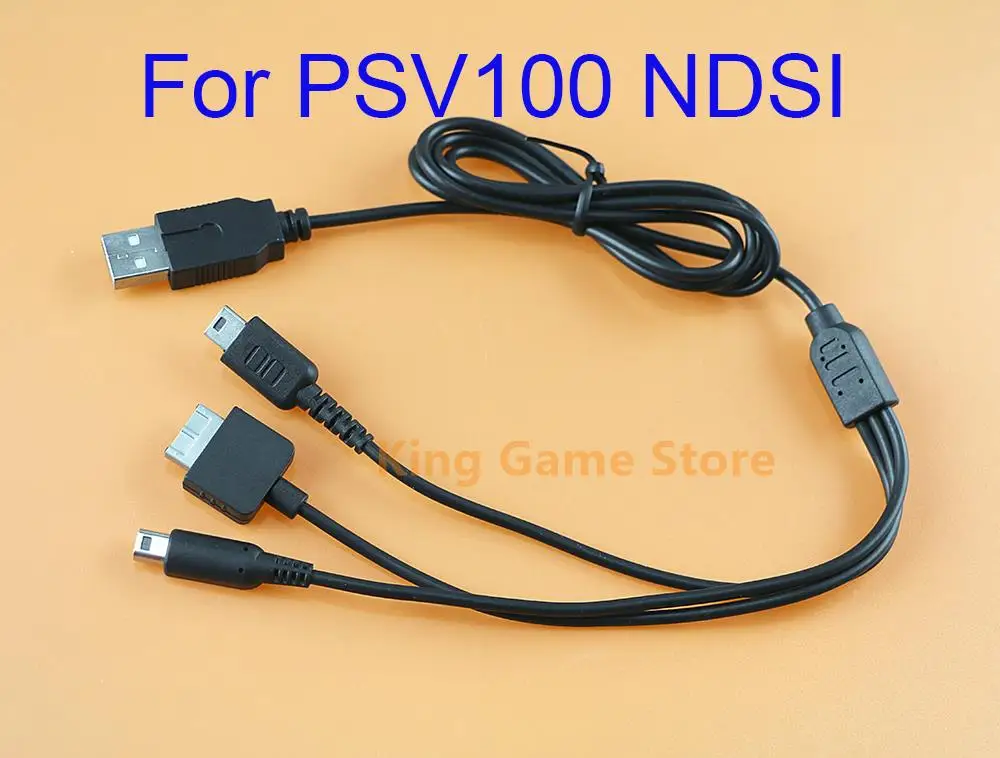 

30pcs/lot Black 3 in1 USB Charger Cable Cords for Nintendo NDSL NDS NDSI XL 3DS PSV 1000 Controller Charging