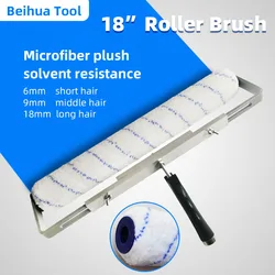 18inch Paint Roller Brush kit US Cover Microfiber 46cm Aluminium-alloy double Frame Painting Tools for Wall Decoration rolls set