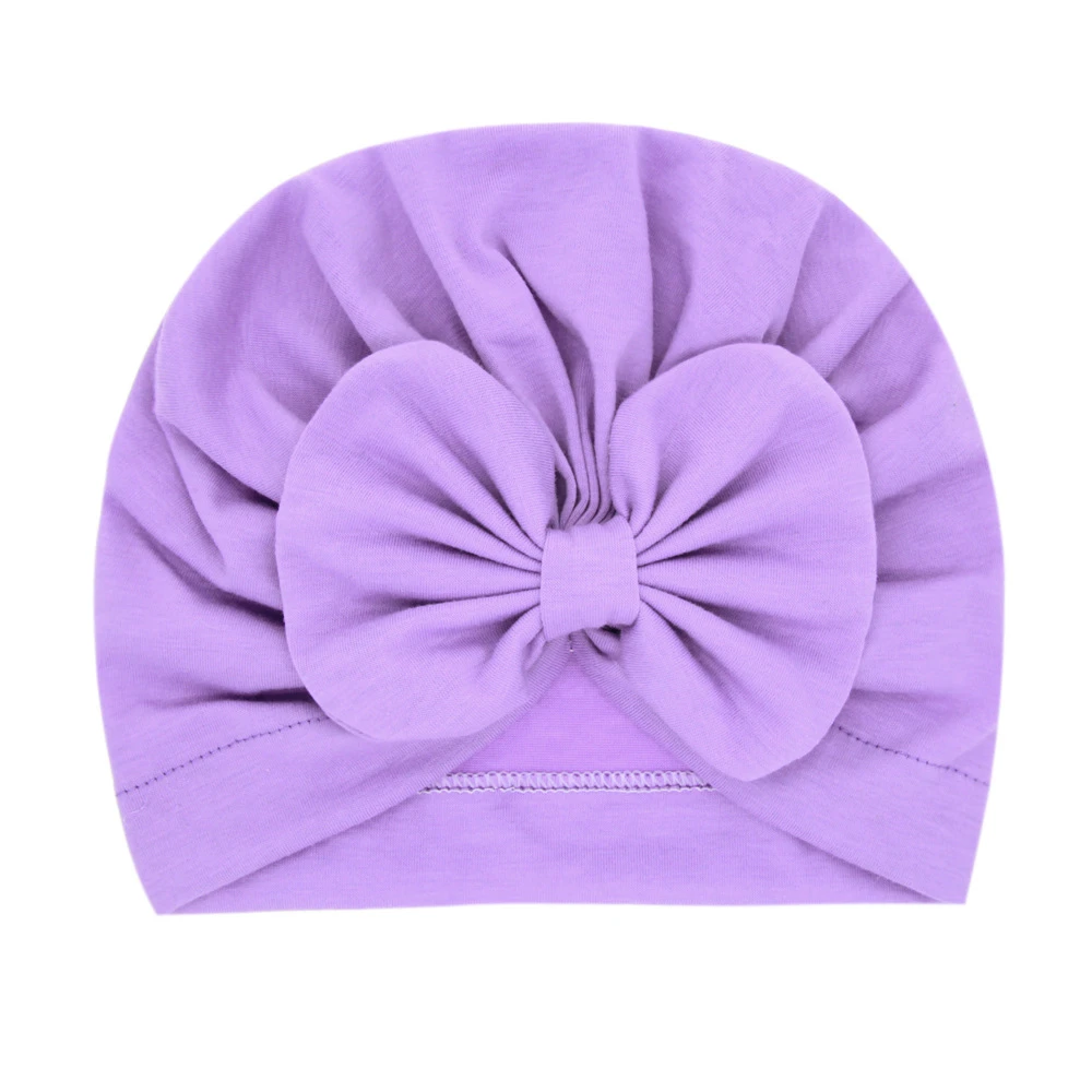 Soft Baby Girls Hat Children Kids Bowknot Turban Cap Newborn Spring Autumn Beanie Infant Toddlers