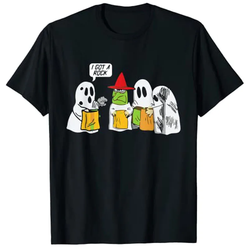 

Trick or Treat Lazy DIY Halloween Shirt Funny Men Women Ghost T-Shirt Goth Tee Tops