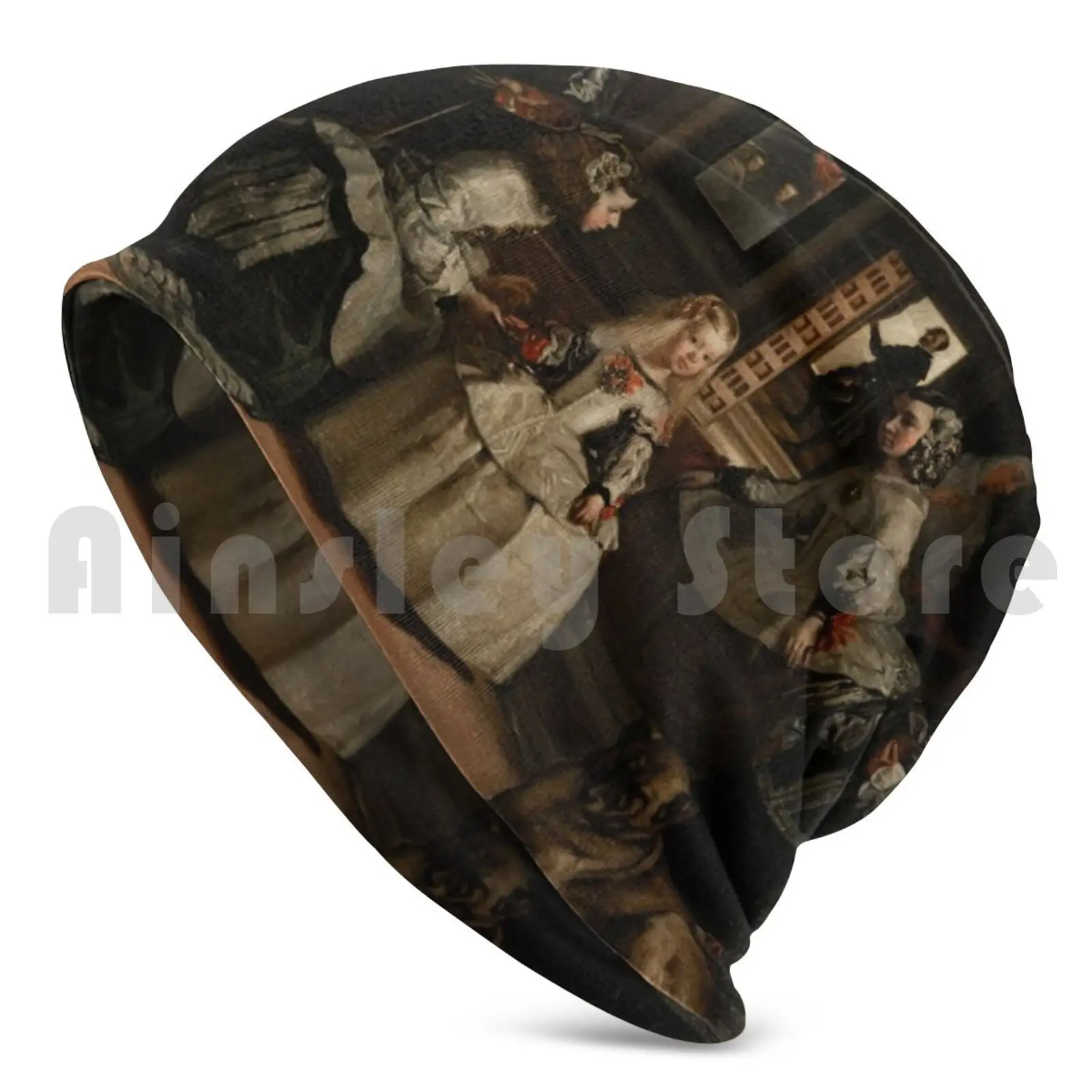 Las Meninas , Diego Velázquez , Meninas , Diego , Velazquez Beanies Knit Hat 2383 Beanies Print Las Meninas Diego