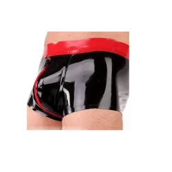 Latex Shorts Cosplay Boxers Underwear for Men  underpants ball  with  Pouch  Cover