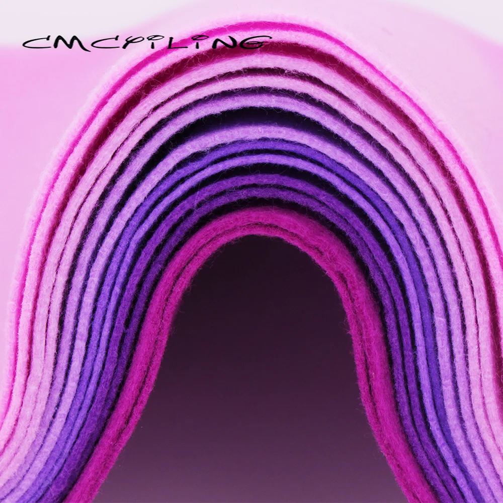 CMCYILING Sewing Felt Fabric For Needlework DIY Dolls Crafts Toys,Soft Purple Non-Wove , Polyester Cloth 6Pcs/Lot 25cmx28cm