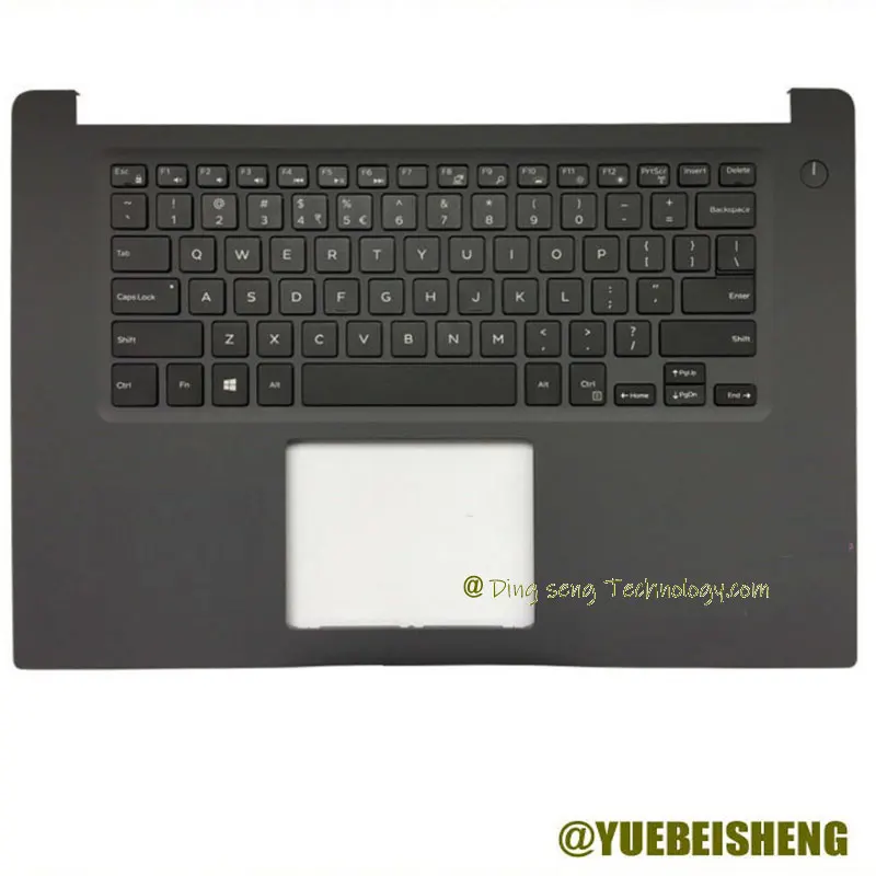 

YUEBEISHENG New/org for DELL Inspiron 15-7000 15 7560 7572 P61F palmrest US keyboard upper cover backlit, 0RTJ7W