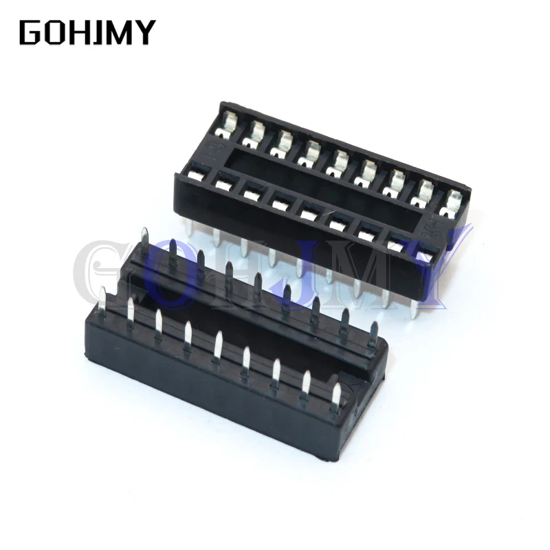 10PCS IC Sockets DIP6 DIP8 DIP14 DIP16 DIP18 DIP20 DIP28 DIP40 pins Connector DIP Socket 6 8 14 16 18 20 24 28 40 pin