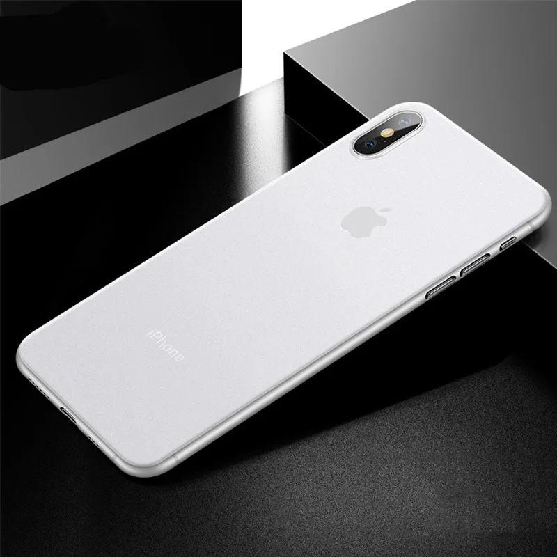 Translucent Matte Frosted Phone Case For iPhone X XR XS 11 12 13 Mini 14 Pro Max 7 8 Plus SE Ultra Thin 0.3mm Hard PC Cover