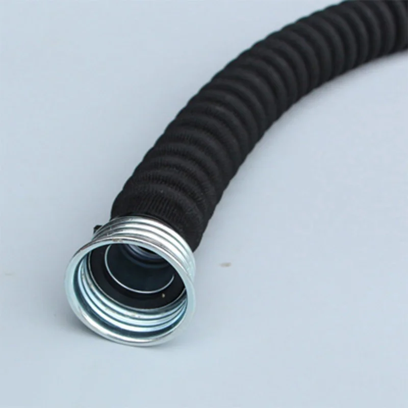 Imagem -04 - Rubber Wave Tube para Conexão Canister e Máscara de Gás Respirador Protetor Airway Mask Acessórios Preto e Branco 05 m