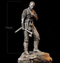 1/24 75mm 1/18 100mm Model z żywicy Viking wojownik rysunek niepomalowane rzeźby RW-051