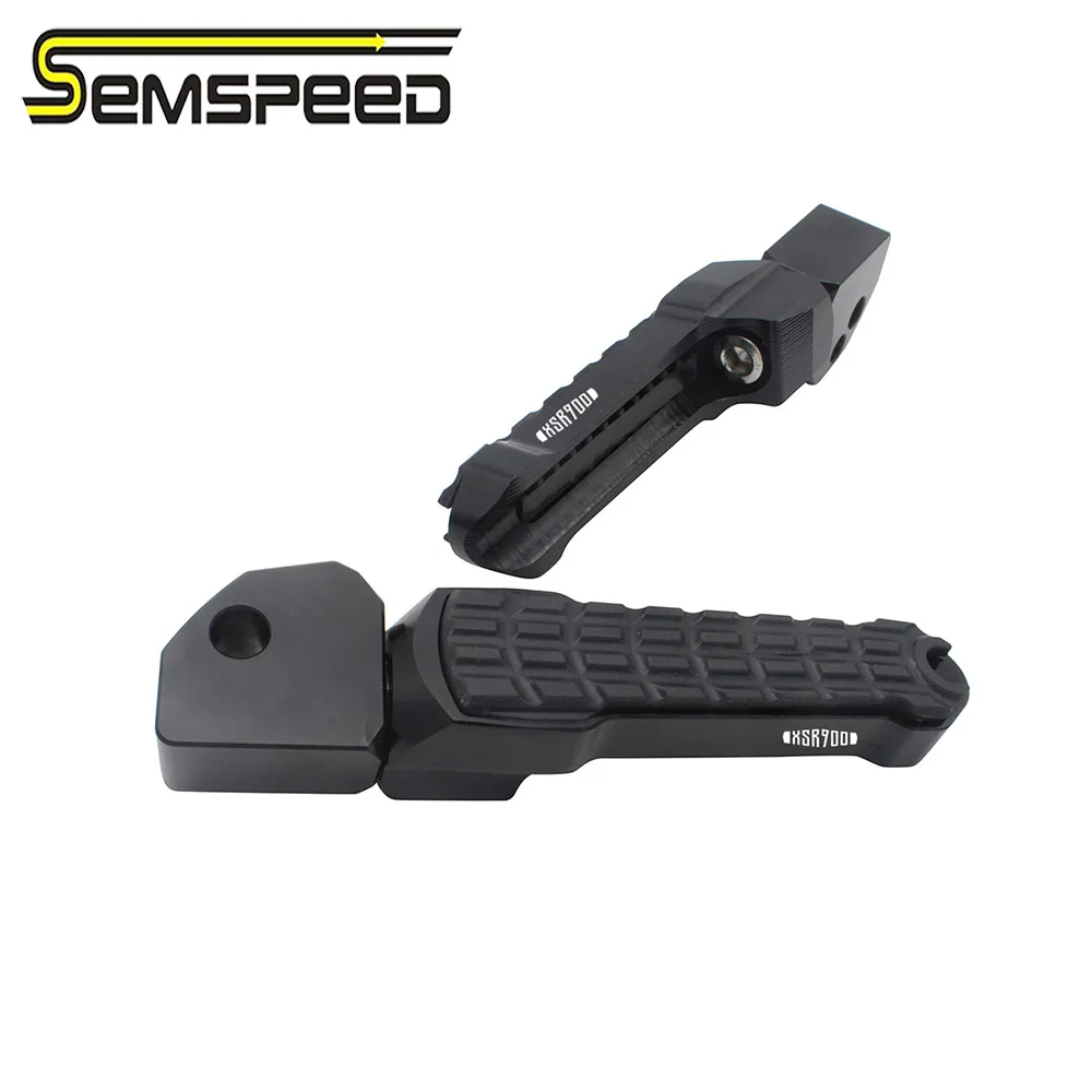 SEMSPEED  XSR900 Logo Rear Pedal Yamaha Accessories Left Right Motorcycles Foot Peg Hold Foot Platform MT09 FZ09 FJ09 Tracer 900