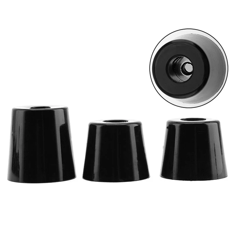 Black Anti Slip Furniture Legs Feet Speaker Cabinet Bed Table Box Conical Rubber Shock Pad Floor Protector Furniture Part