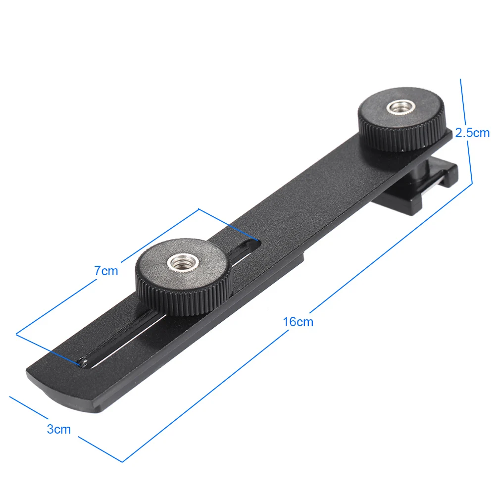 Boya BY-C01 liga de alumínio suporte universal adicional frio-sapato e 1/4 "parafuso de montagem para microfone filmadora flash led luz