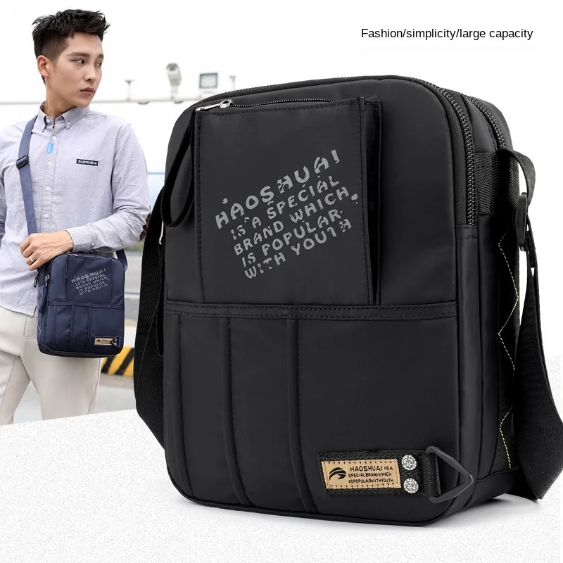 

New Trend Men's Outdoor Sports and Leisure Nylon One-shoulder Messenger Bag Travel Waterproof Large-capacity Men's Messenger Ba