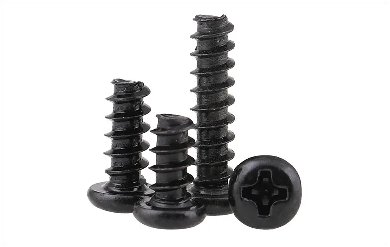 Round head screws self-tapping screws Hirao carbon steel black M1.4 M1.7 M2 M2.3 M2.6 M3 M4 screws PB screws