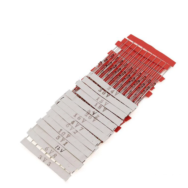 1/2w 0.5W Zener Diode 3.3-30V Assorted Assortment Set New electronic diy kit 14values*10pcs=140pcs