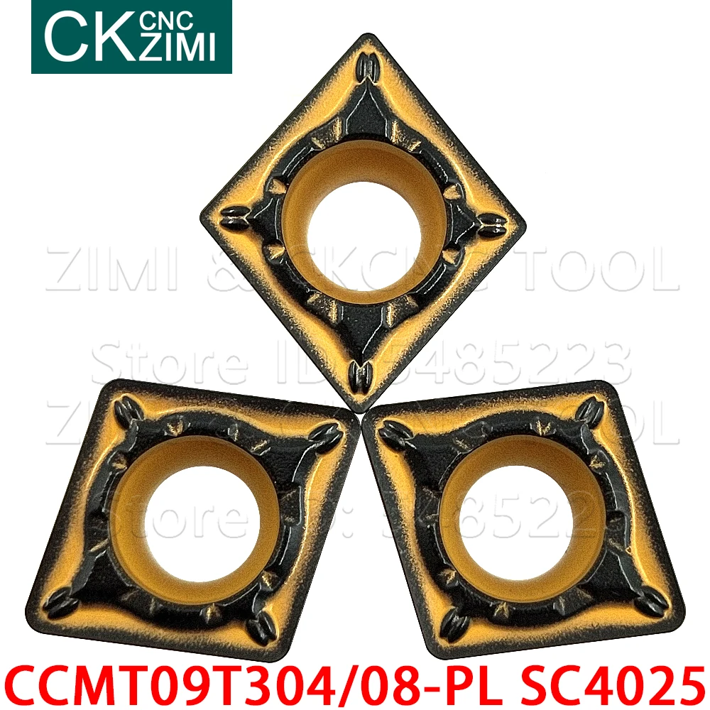 CCMT09T304-PL SC4025 CCMT09T308-PL SC4025 Carbide Sisipan Eksternal Turning Sisipan Alat CNC Bubut Cutter Alat CCMT untuk Baja