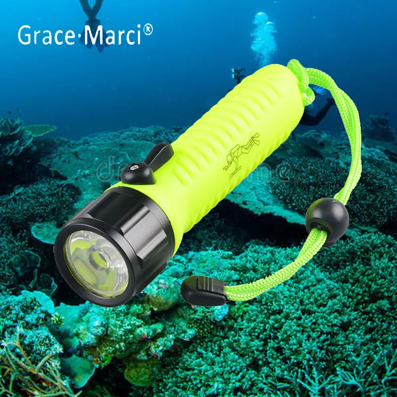 GM 300LM Powerful Waterproof Diving Flashlight Torch 3W Q5 Led Diving Flashlight Underwater Flashlight Torch