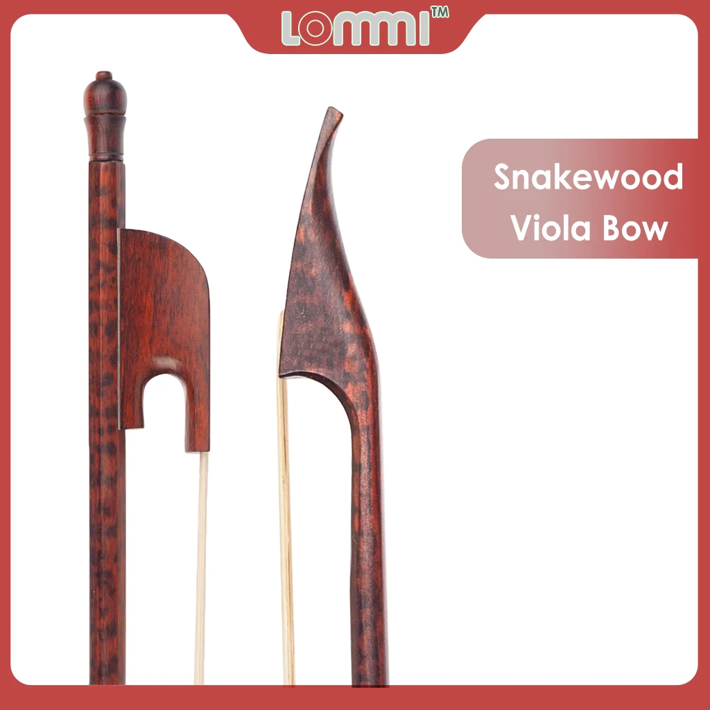 

LOMMI 15‘’ 16'' Viola Bow Professional High Level Snakewood Stick Baroque Style White Mongolia Horsehair Fast Response