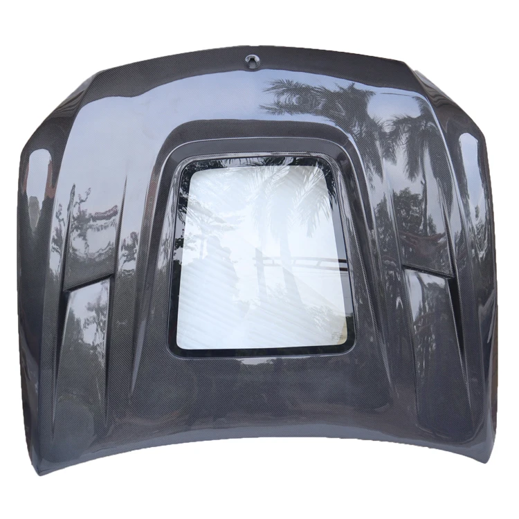 Transparent window carbon hood for W205 C63 C63s C-class C200