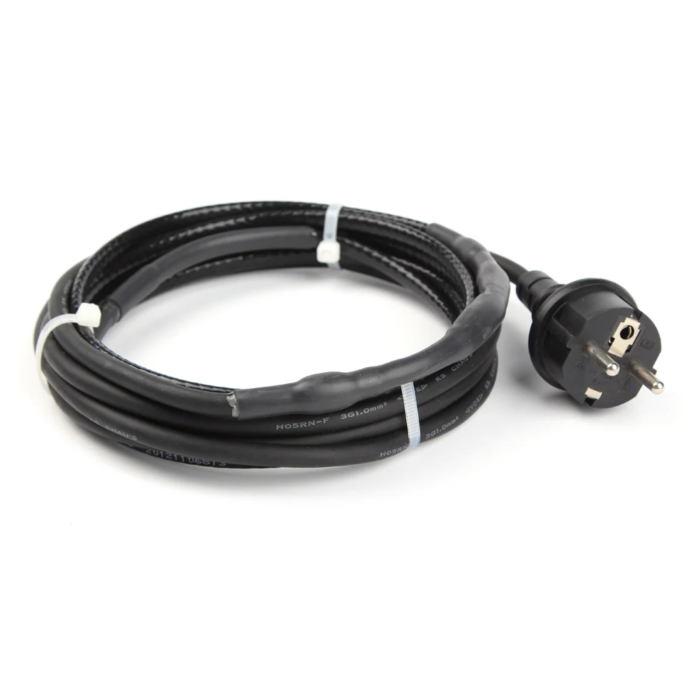 1~10m Self Regulating Heating Cable with EU Plug  Pre-assembled Heating Wire for  Water Pipe Anti-Freeze Protection