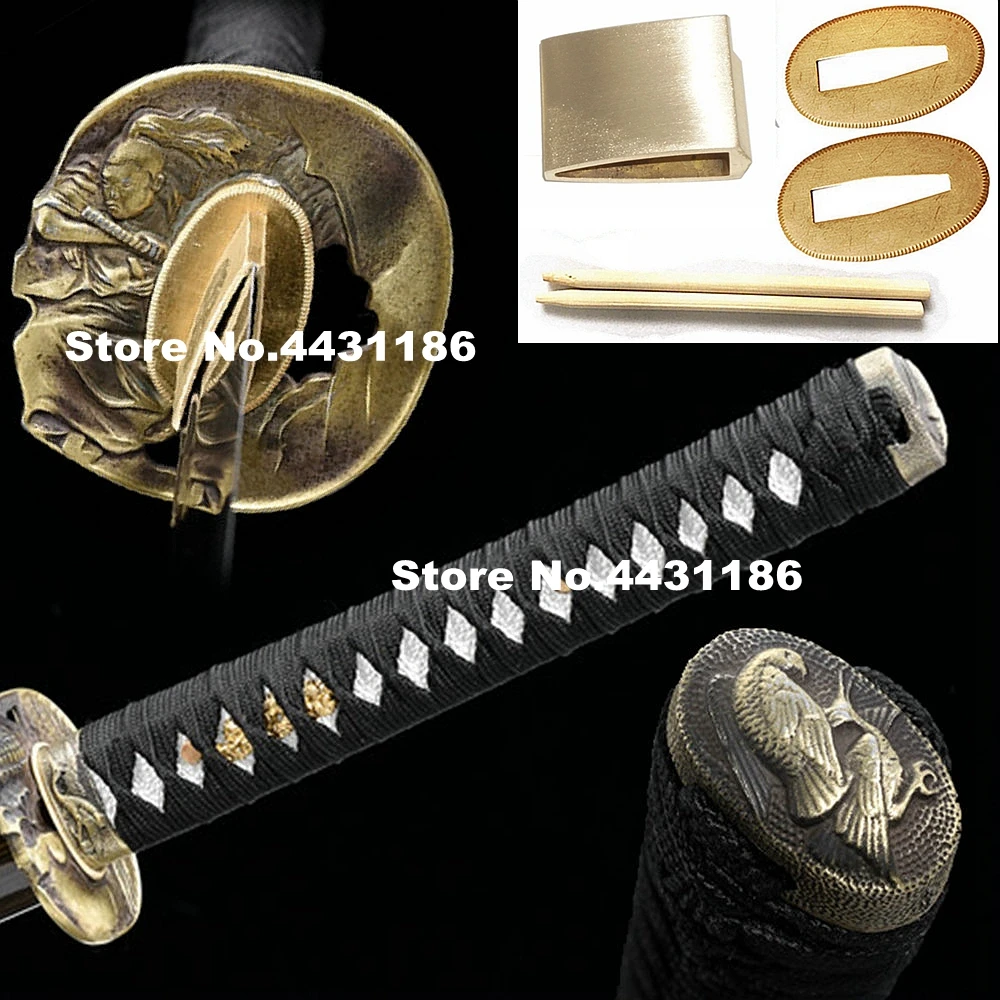 

Набор аксессуаров для рукоделия с японским мечом, рукоятка Tsuka /Menuki/Fuchi/Кашира/хабаки/сеппа для Катаны/вакидзаси, «сделай сам»
