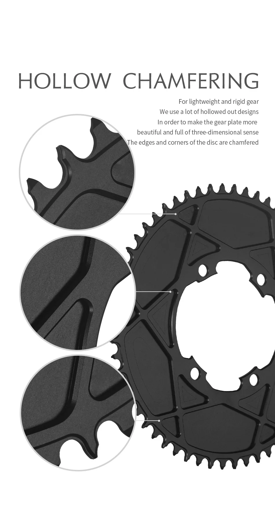 107mm BCD Chainring for Sram RIVAL CRANK 42T 44T 46T 48T 50T 52T Bike Chain 107bcd Road Bike Chainrings