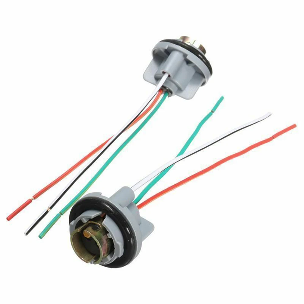 2Pcs 1157 BAY15D Light Base holder S25 P21/5W 1157 Bulb Socket Connect Lines For Brake Parking light Car Accessories