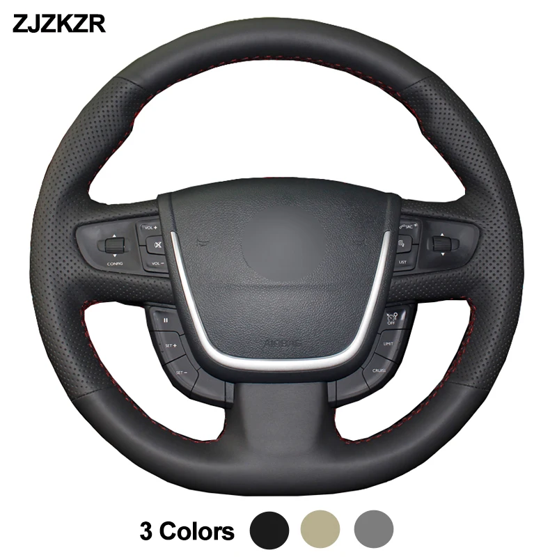 Car Auto Steering-Wheel Cover For Peugeot 508 2011-2018 508 SW 2011-2018 Funda Volante Stuurhoes 2012 2013 2014 2015 2016 2017