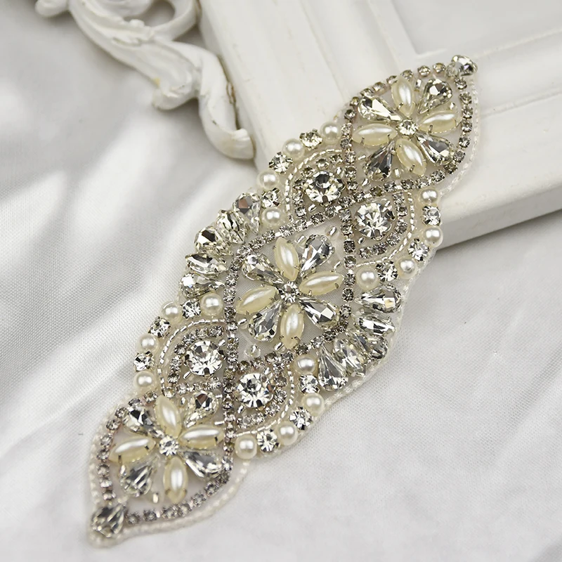 Handmade Crystal Rhinestone Appliques for Baby Sash, High Quality, WRA-491