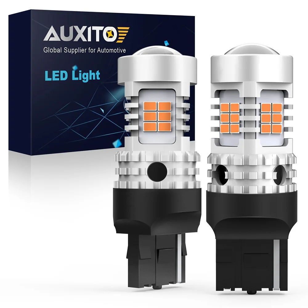 AUXITO 2Pcs BAU15S LED Canbus No Error Hyper Flash Turn Signal Lights T20 7440 W21W 1156 PY21W P21W BA15S LED Indicator Lamp 12V