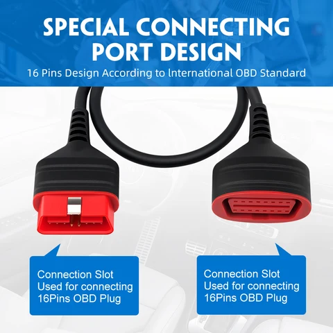 ThinkDiag OBD2 штекер-гнездо, оригинальный удлинитель для Easydiag 3,0/Mdiag/Golo, более быстрый основной удлинитель, 16 контактов