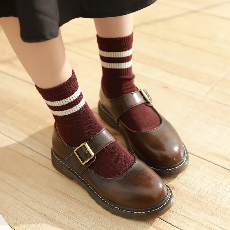 2021 Summer Fashion New Japanese College Style Jk Uniform Shoes Tendon Bottom Round Toe Single Shoes Mary Jane Shoes Lolita