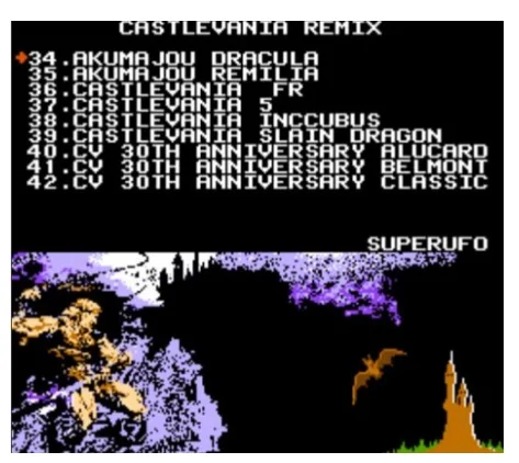 Castlevania remix 42 em 1 cartucho de jogo, 60 pinos cartão de jogo para 8 bit d99 jogador